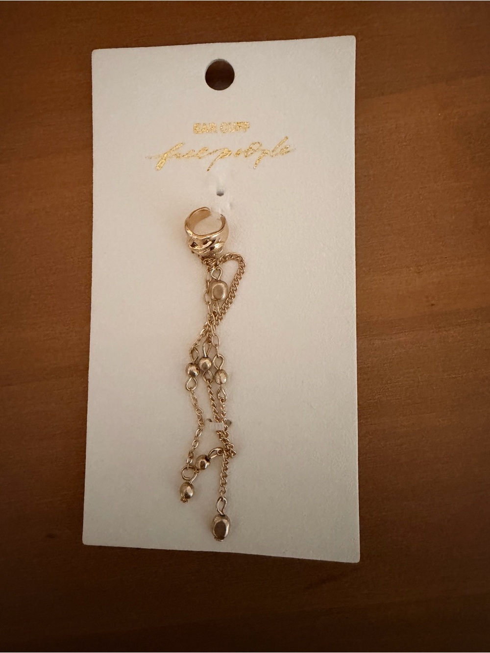 Free People Gold Multi-Chain Dangle Ear Cuff - Picture 2 of 4